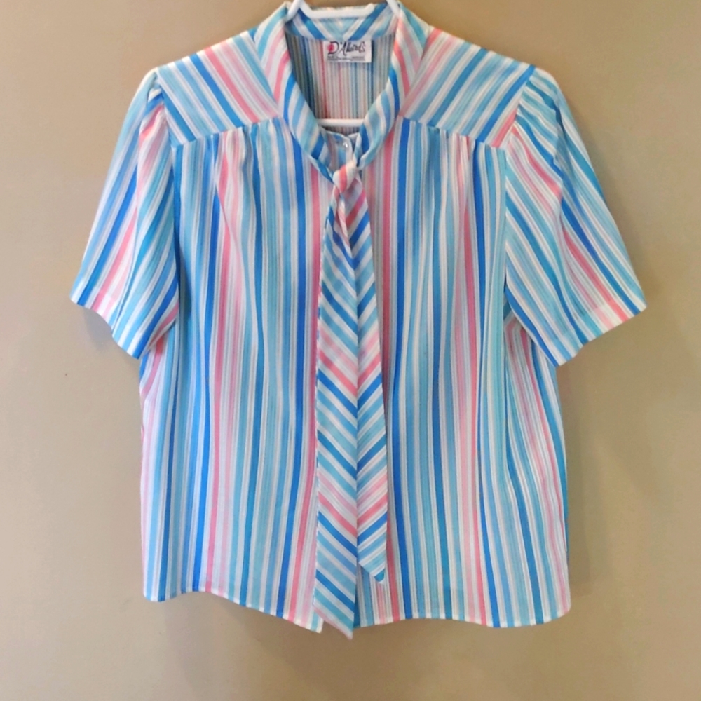 Retro striped blouse